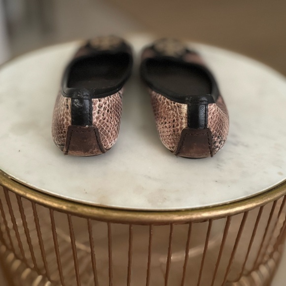 TORY BURCH - Snake Print Ballet Flats - Picture 7 of 8